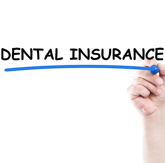 Dental insurance underlined with blue marker