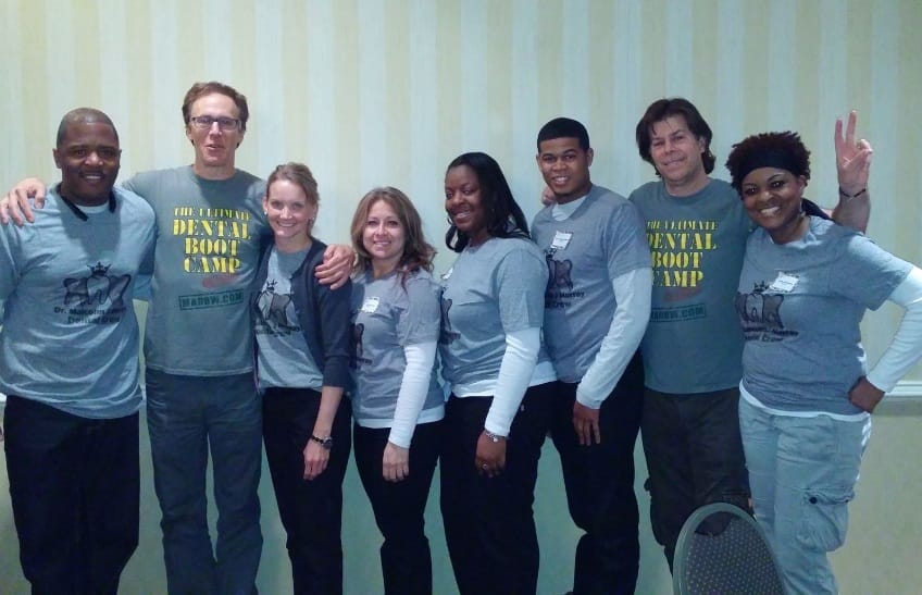 Doctor Murray and his dental team at community event