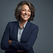 Businesswoman showing off her complete smile