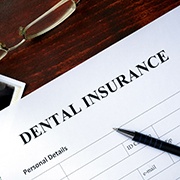 dental insurance form on table