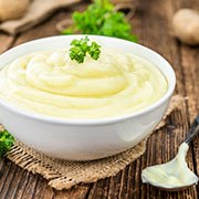 a bowl of mashed potatoes for dental implant post-op diet
