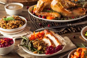an assortment of Thanksgiving foods in Fairfax